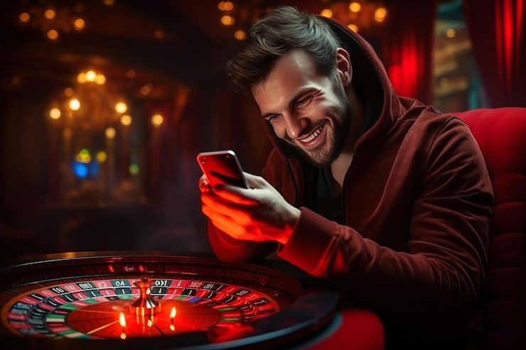 Aplikasi jollymax menampilkan antarmuka taruhan olahraga dan permainan kasino langsung di layar Android